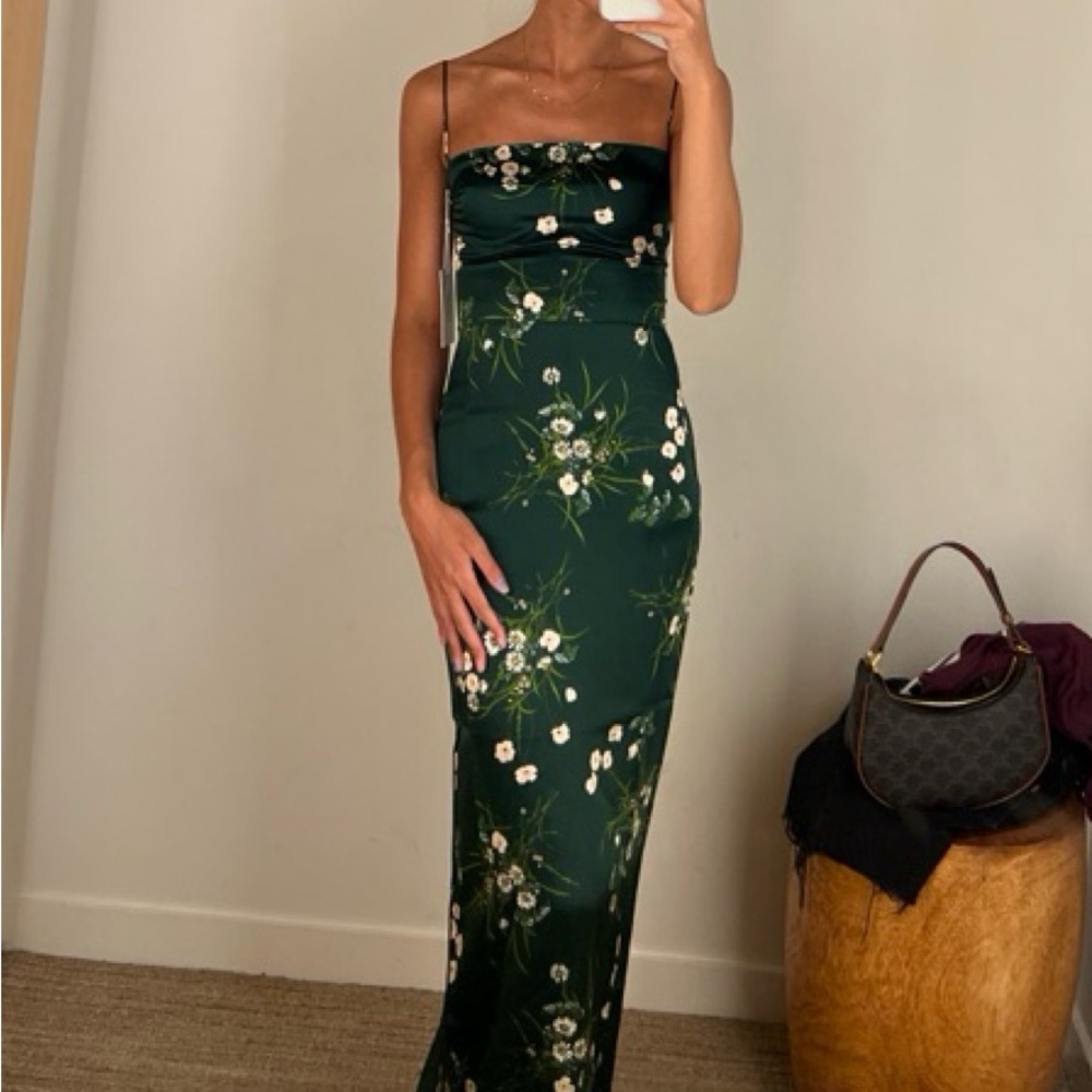 Reformation Frankie Silk Dress